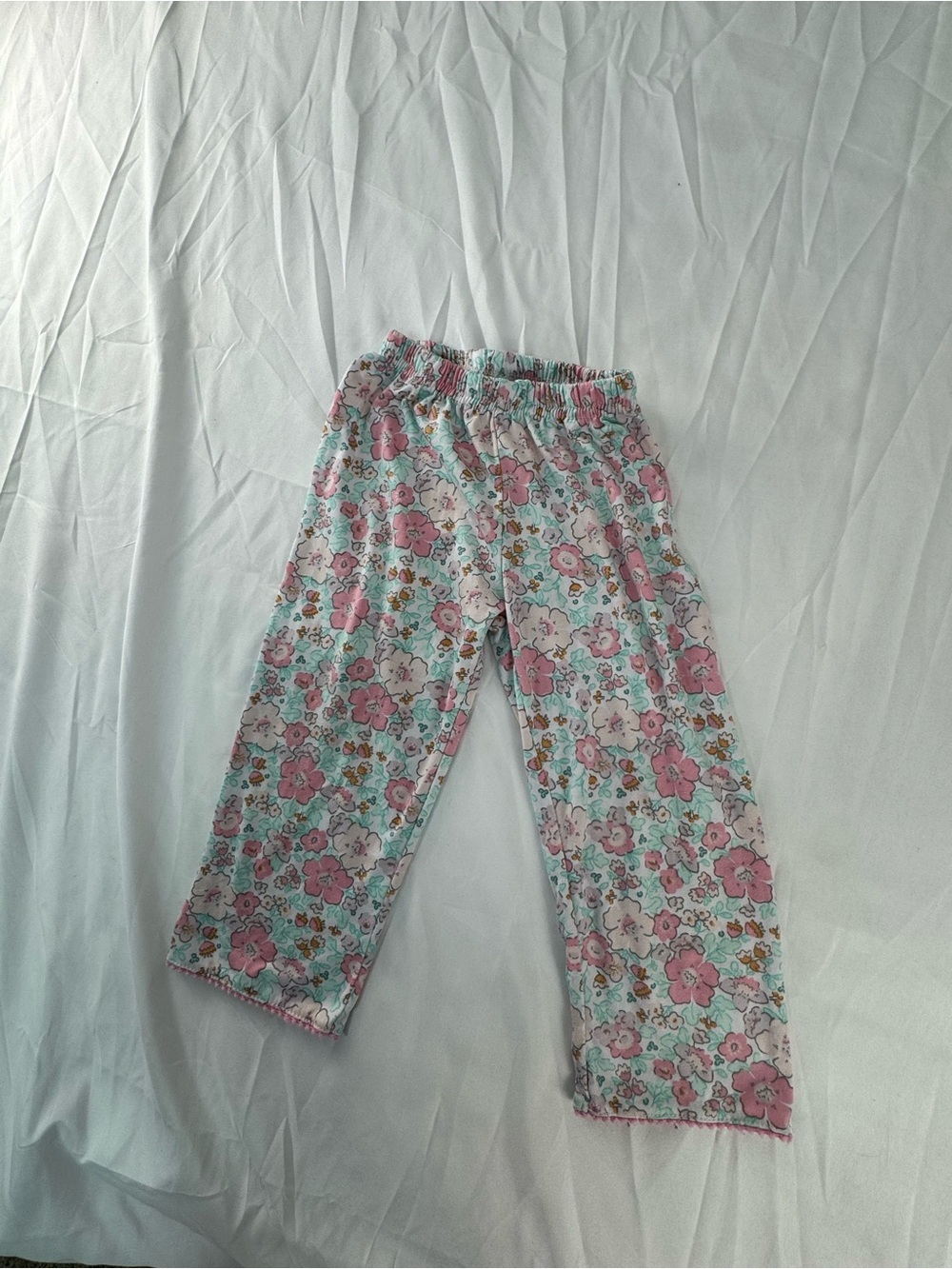 Girls Pink & Mint Floral Short-Sleeve Pajama Set - Picture 5 of 7